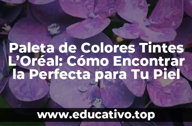 Paleta de Colores Tintes L’Oréal: Cómo Encontrar la Perfecta para Tu Piel