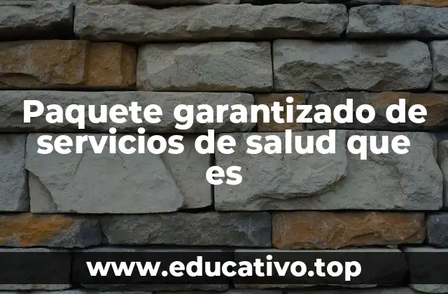 Paquete garantizado de servicios de salud que es