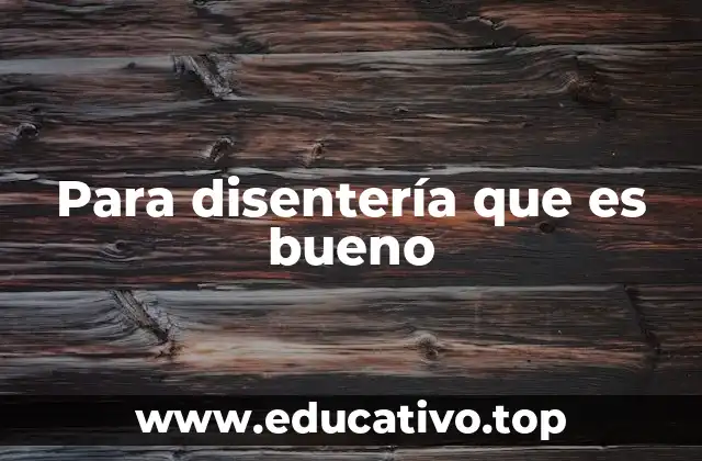 Para disentería que es bueno
