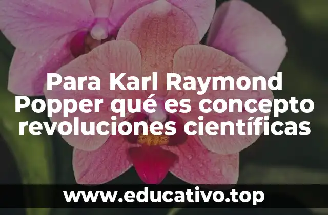 Para Karl Raymond Popper qué es concepto revoluciones científicas