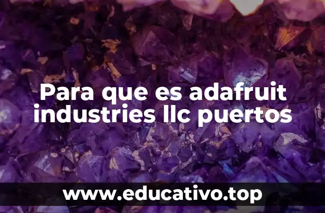 Para que es adafruit industries llc puertos