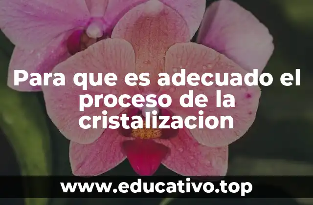 Para que es adecuado el proceso de la cristalizacion