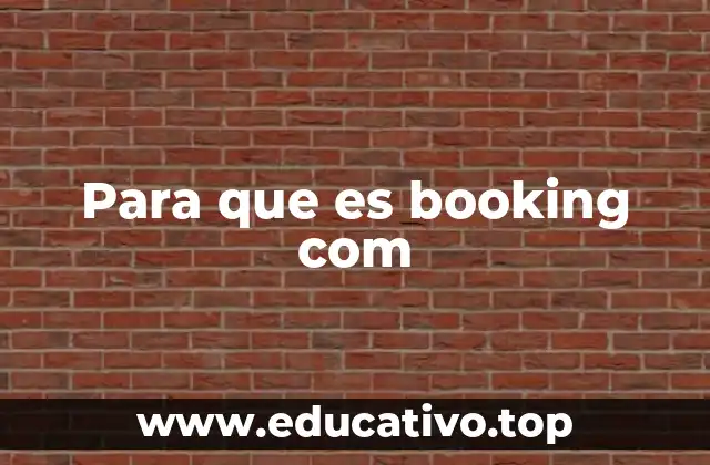 Para que es booking com