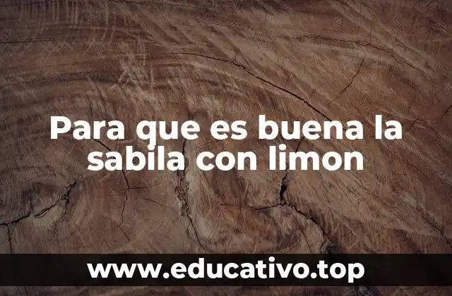 Para que es buena la sabila con limon