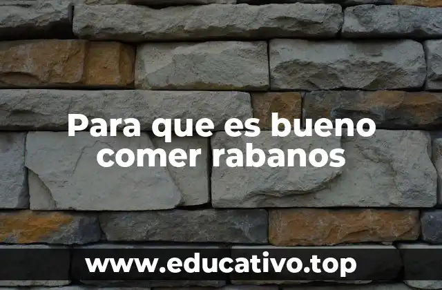 Para que es bueno comer rabanos