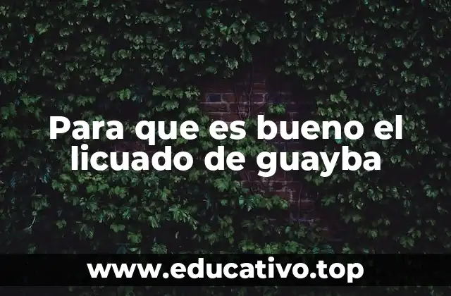 Para que es bueno el licuado de guayba