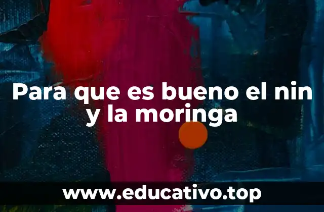 Para que es bueno el nin y la moringa
