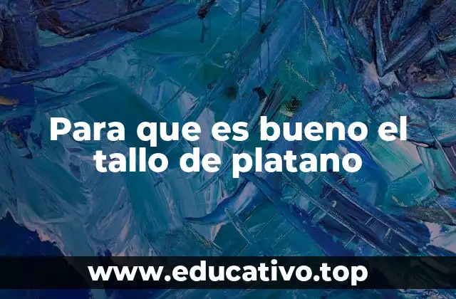 Para que es bueno el tallo de platano