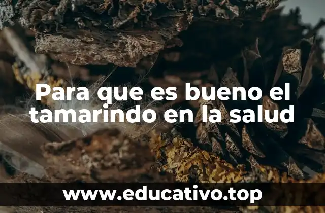 Para que es bueno el tamarindo en la salud