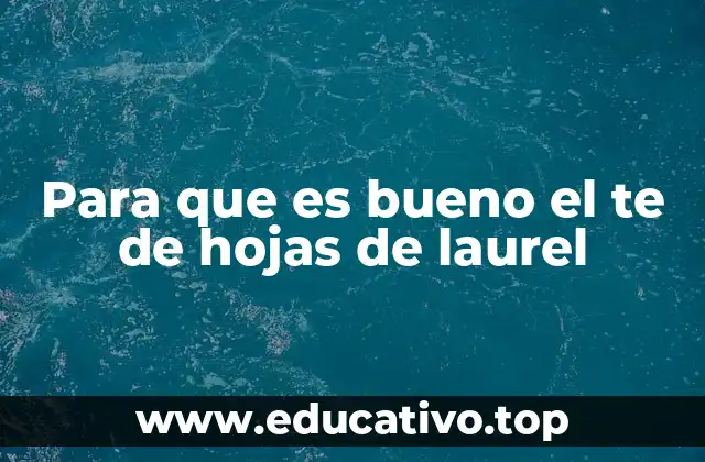 Para que es bueno el te de hojas de laurel