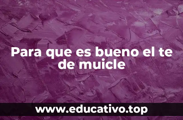 Para que es bueno el te de muicle