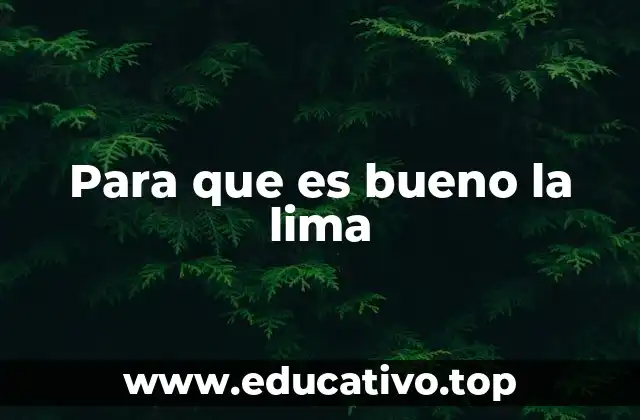 Para que es bueno la lima