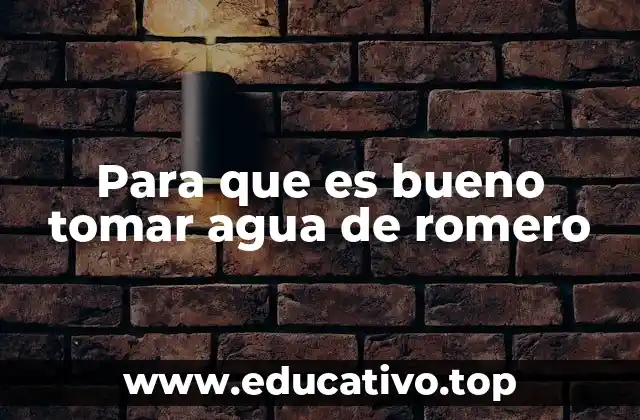 Para que es bueno tomar agua de romero