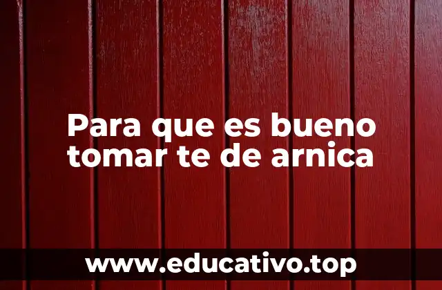 Para que es bueno tomar te de arnica