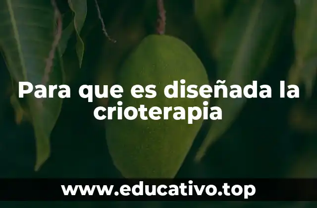 Para que es diseñada la crioterapia