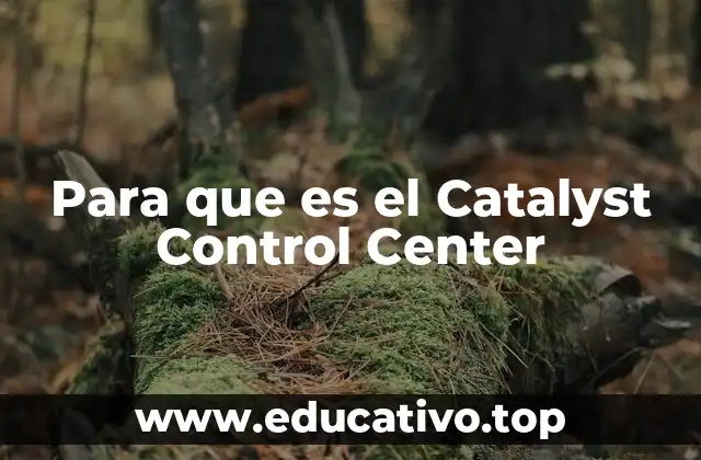Para que es el Catalyst Control Center