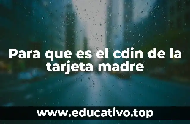 Para que es el cdin de la tarjeta madre