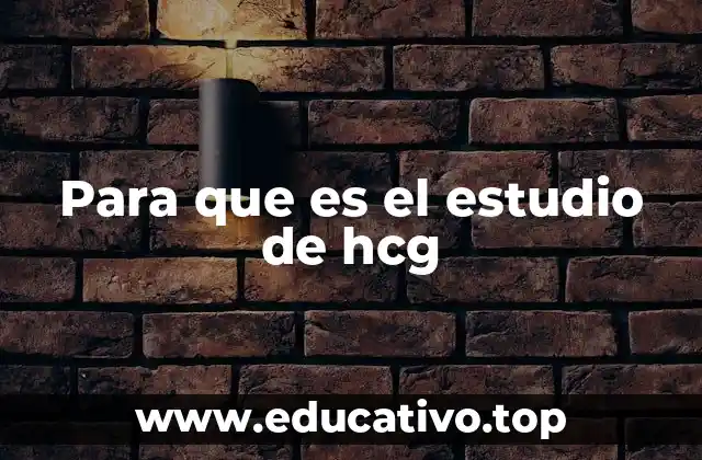 Para que es el estudio de hcg
