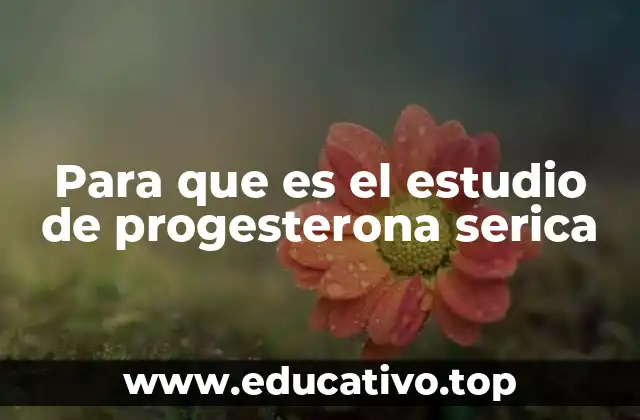 Para que es el estudio de progesterona serica