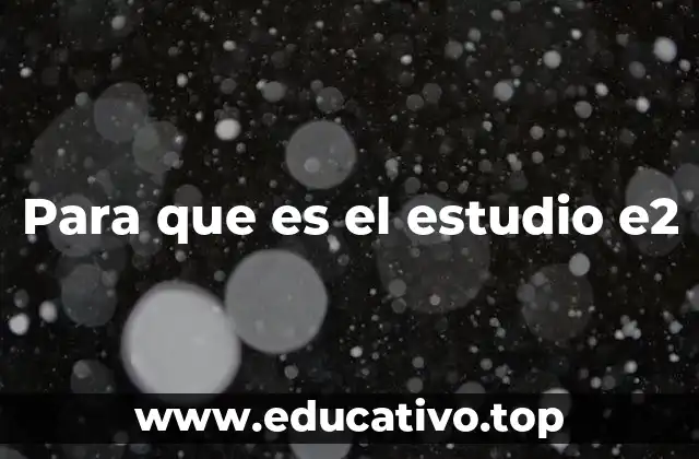 Para que es el estudio e2