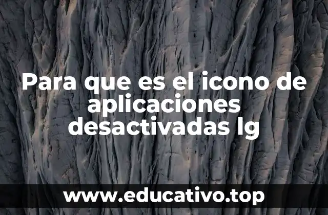 Para que es el icono de aplicaciones desactivadas lg