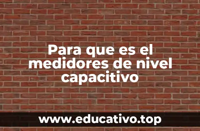 Para que es el medidores de nivel capacitivo