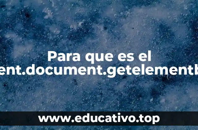 Para que es el parent.document.getelementbyid