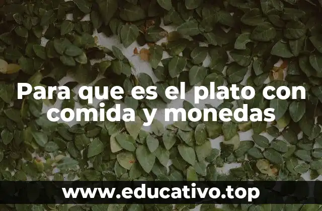 Para que es el plato con comida y monedas