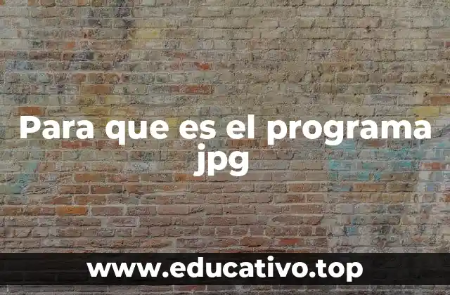 Para que es el programa jpg