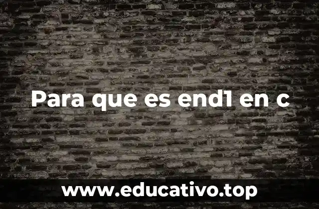 Para que es end1 en c