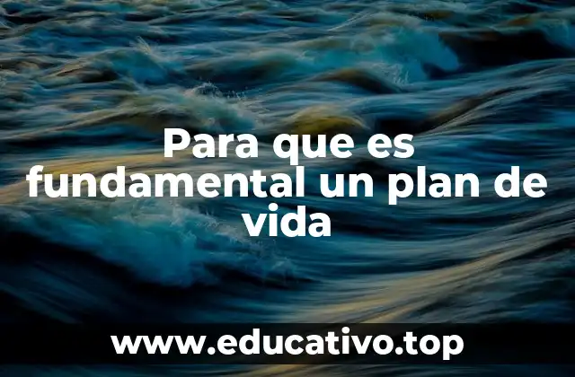 Para que es fundamental un plan de vida