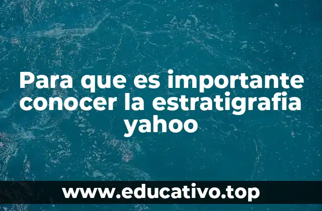 Para que es importante conocer la estratigrafia yahoo