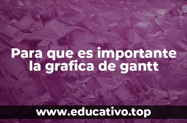 Para que es importante la grafica de gantt