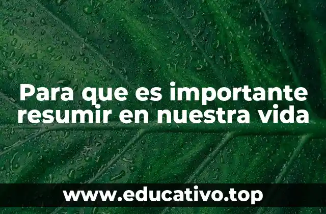El poder del resumen para la claridad mental y la productividad