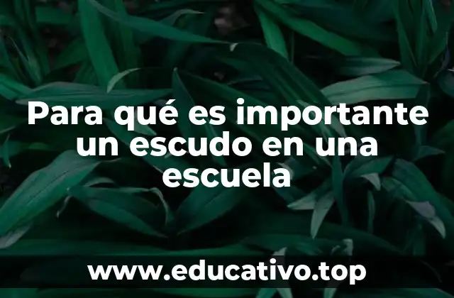 Para qué es importante un escudo en una escuela