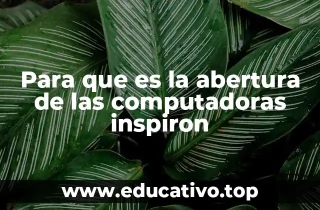 Para que es la abertura de las computadoras inspiron