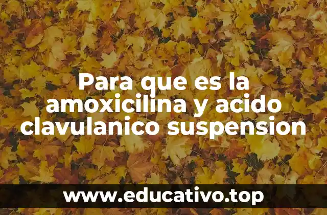 Para que es la amoxicilina y acido clavulanico suspension