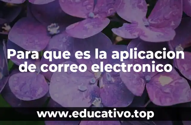 Para que es la aplicacion de correo electronico