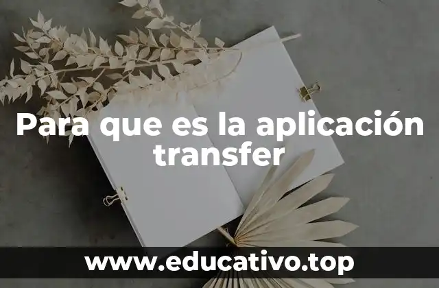 Para que es la aplicación transfer