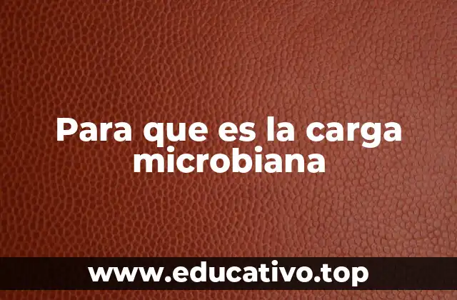 Para que es la carga microbiana