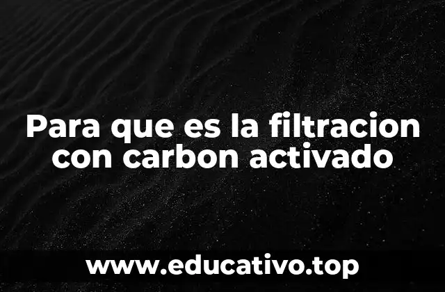 Para que es la filtracion con carbon activado