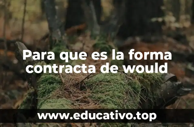 Para que es la forma contracta de would