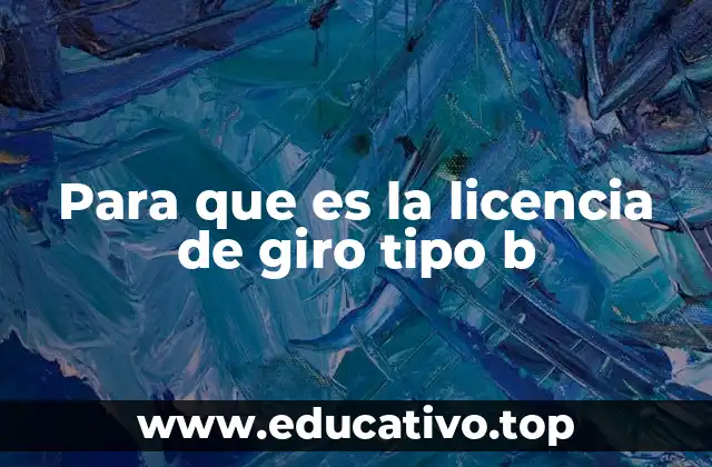 Para que es la licencia de giro tipo b
