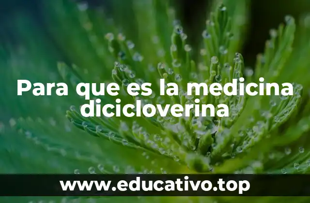 Para que es la medicina dicicloverina
