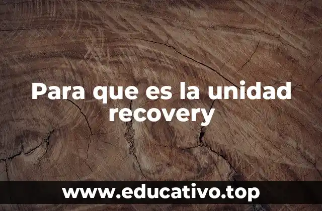 Para que es la unidad recovery