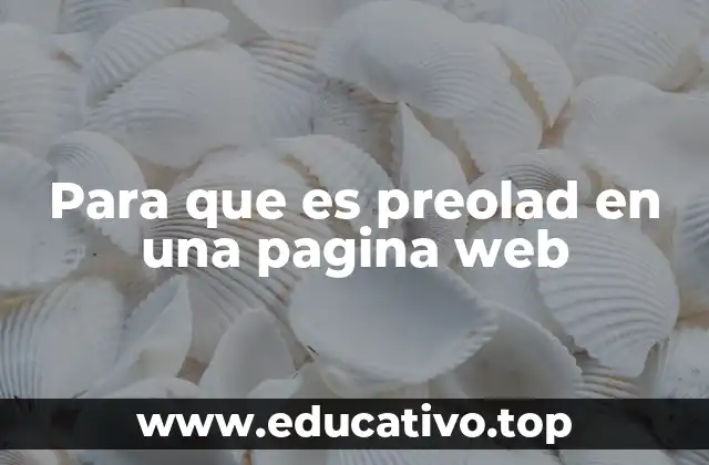 Para que es preolad en una pagina web