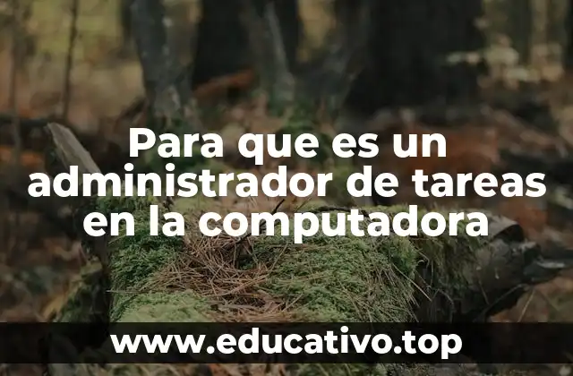 Para que es un administrador de tareas en la computadora
