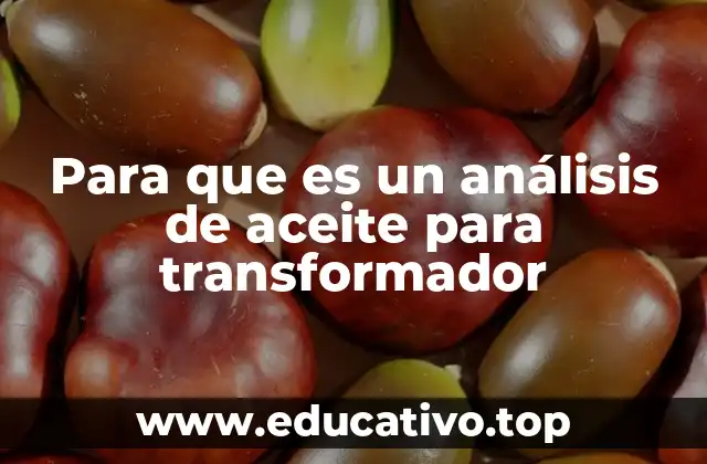 Para que es un análisis de aceite para transformador