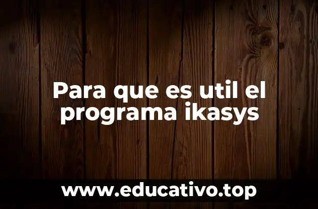 Para que es util el programa ikasys