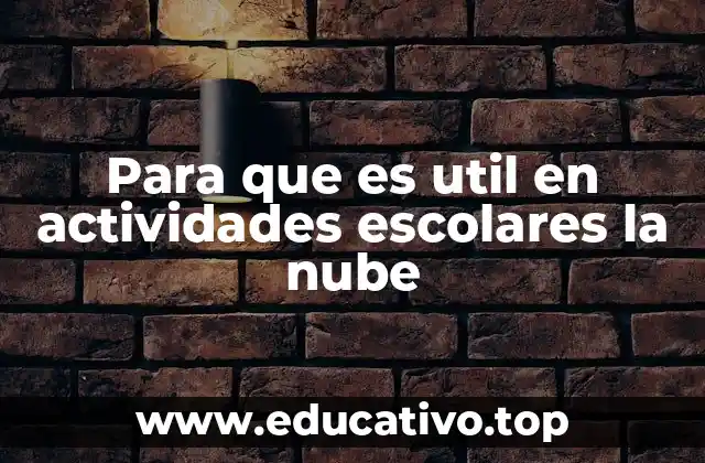 Para que es util en actividades escolares la nube